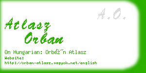 atlasz orban business card